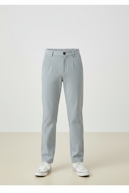 Pantalon Chino Gris Clair Droit Garçon Décontracté - Polyester - vue 3
