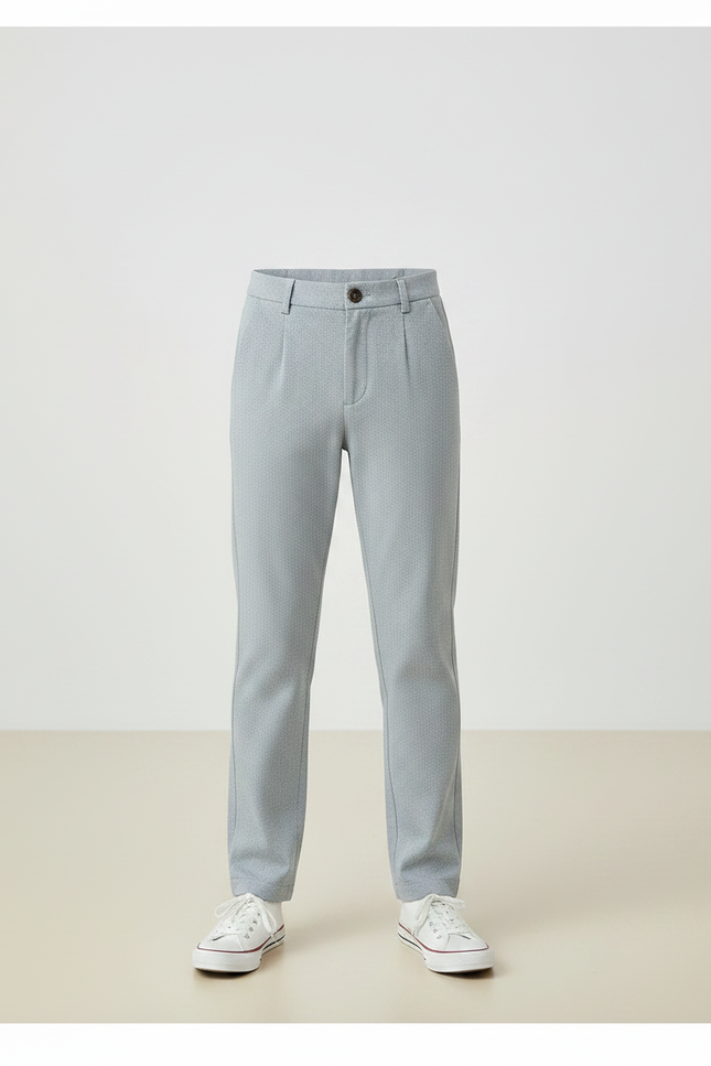 Pantalon Chino Gris Clair Droit Garçon Décontracté - Polyester - vue 3
