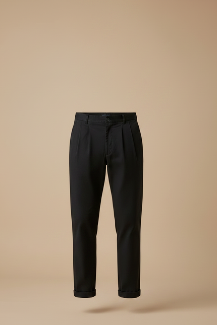 Pantalon Chino Fusele - Noir Gabardine - vue 3