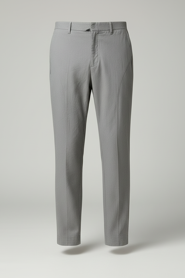 Pantalon Chino Ample - Gris Lin - vue 3