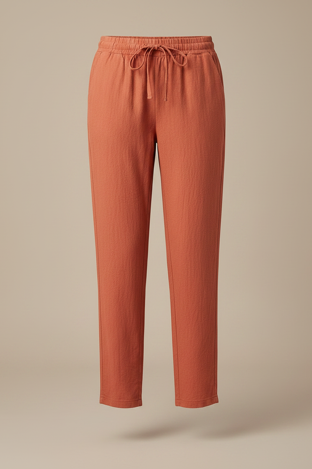 Pantalon Chino Corail Femme - Orange Lin - vue 3