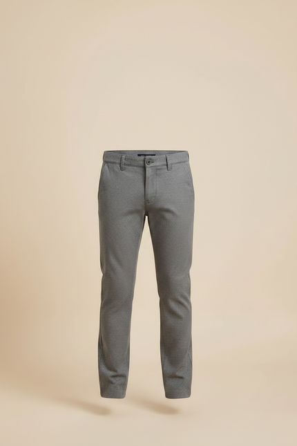 Pantalon Chino Gris Coton Slim Garçon Élégant - vue 3
