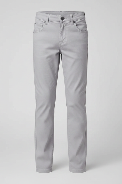 Pantalon Chino Gris Coton Slim Enfant - vue 3