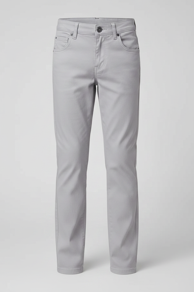 Pantalon Chino Gris Coton Slim Enfant - vue 3