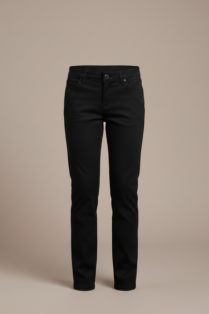 Pantalon Chino Noir Coton Slim Enfant Uni - vue 3