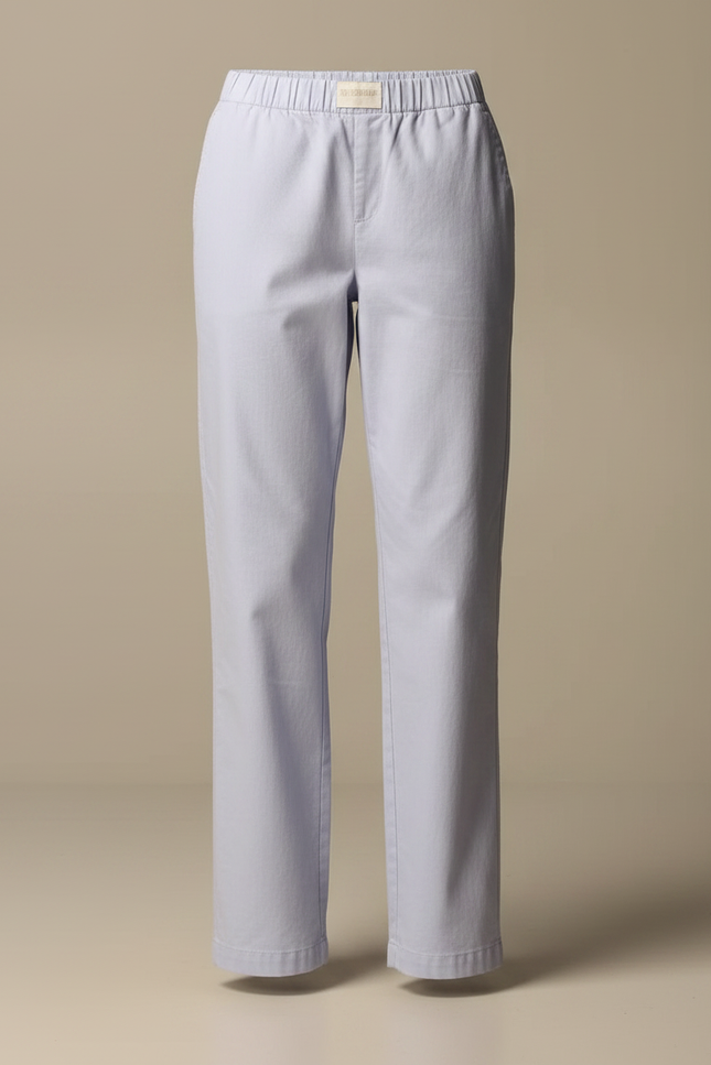 Pantalon Chino Bleu Clair Ample Décontracté Coton - vue 3