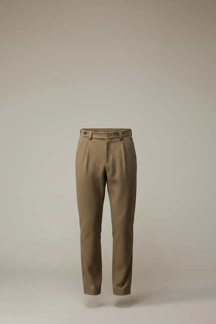 Pantalon Chino Laine Homme - Kaki - vue 3