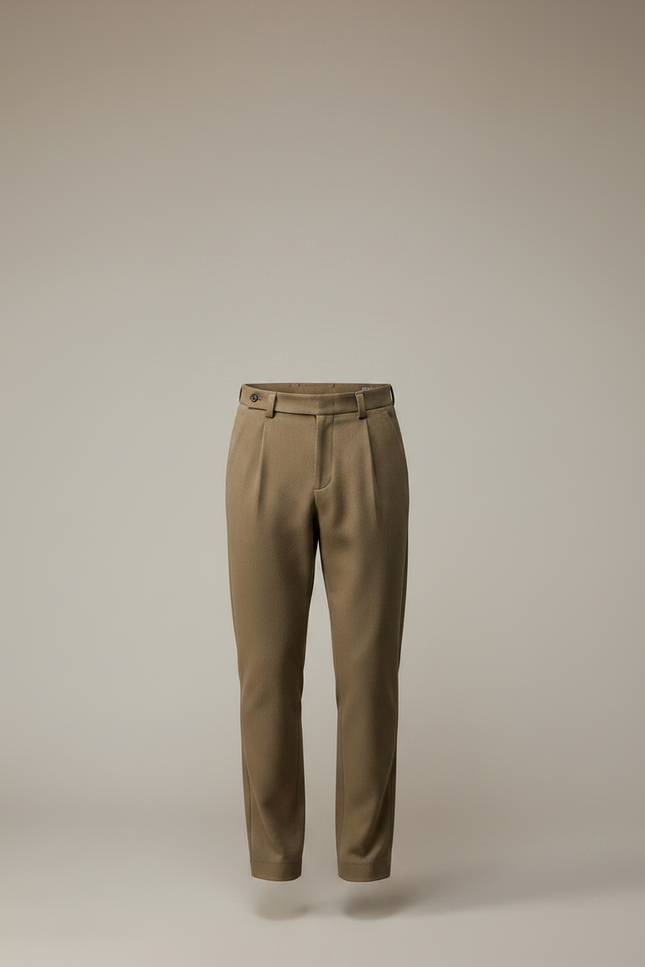 Pantalon Chino Laine Homme - Kaki - vue 3