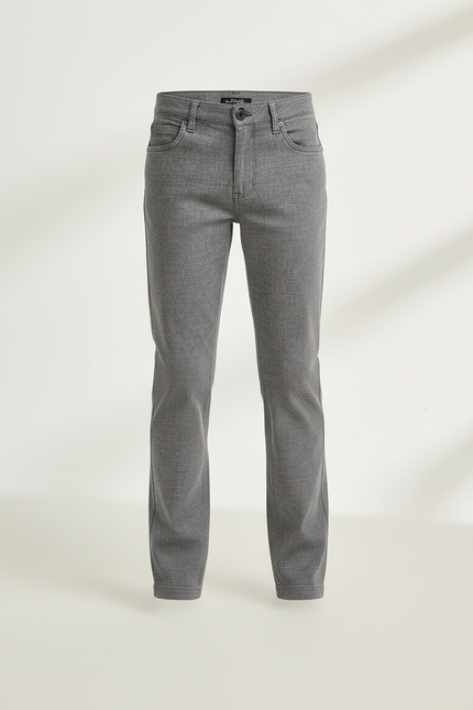 Pantalon Chino Gris Coupe Droite Décontracté Enfant - Gabardine - vue 3