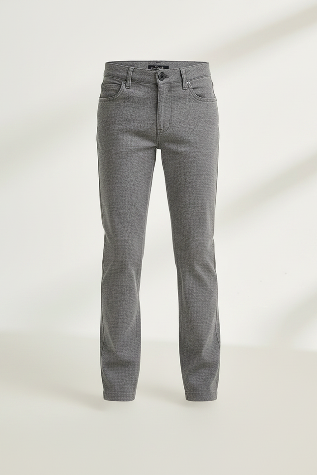 Pantalon Chino Gris Coupe Droite Décontracté Enfant - Gabardine - vue 3