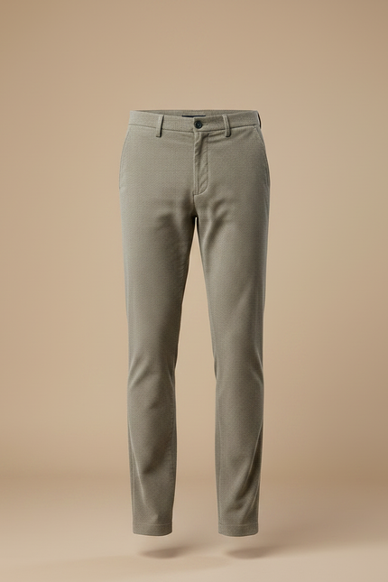 Pantalon Chino Structure - Kaki Cordé - vue 3