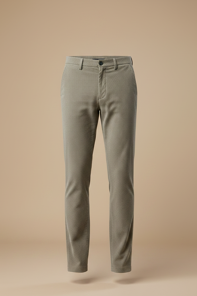 Pantalon Chino Structure - Kaki Cordé - vue 3