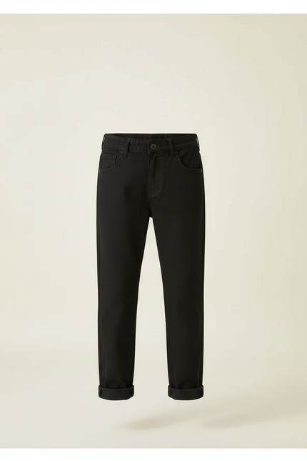 Pantalon Chino Noir Coton Slim Enfant Garçon - vue 3