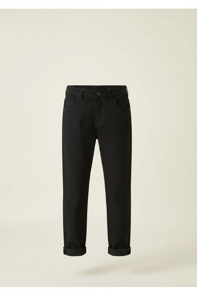 Pantalon Chino Noir Coton Slim Enfant Garçon - vue 3