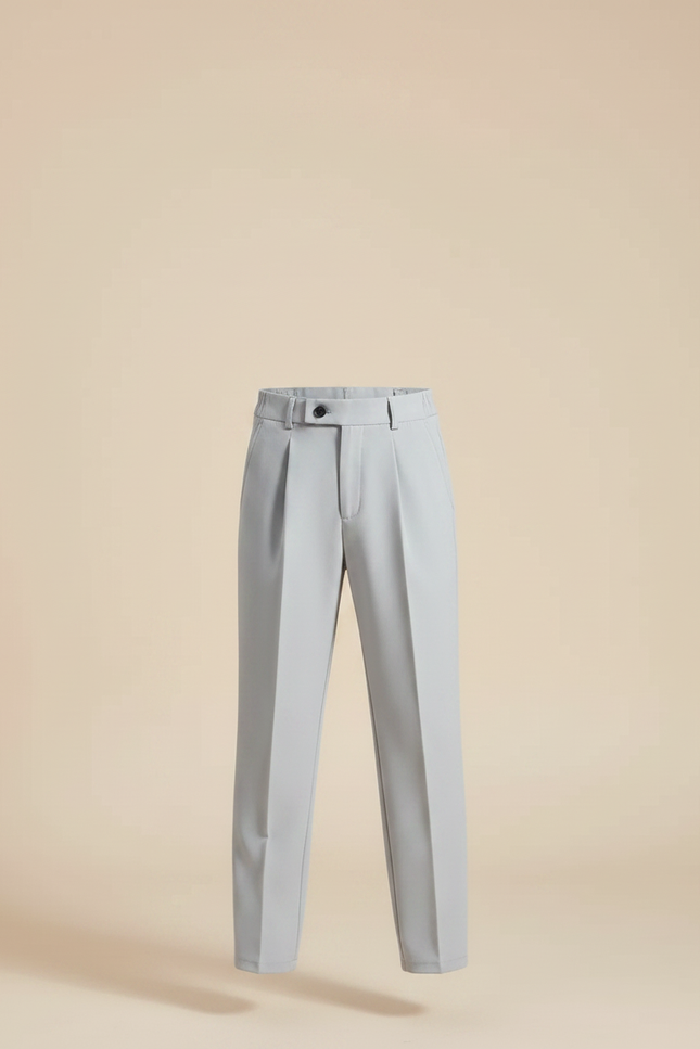 Pantalon Chino Gris Clair Droit Élégant Garçon - Gabardine - vue 3
