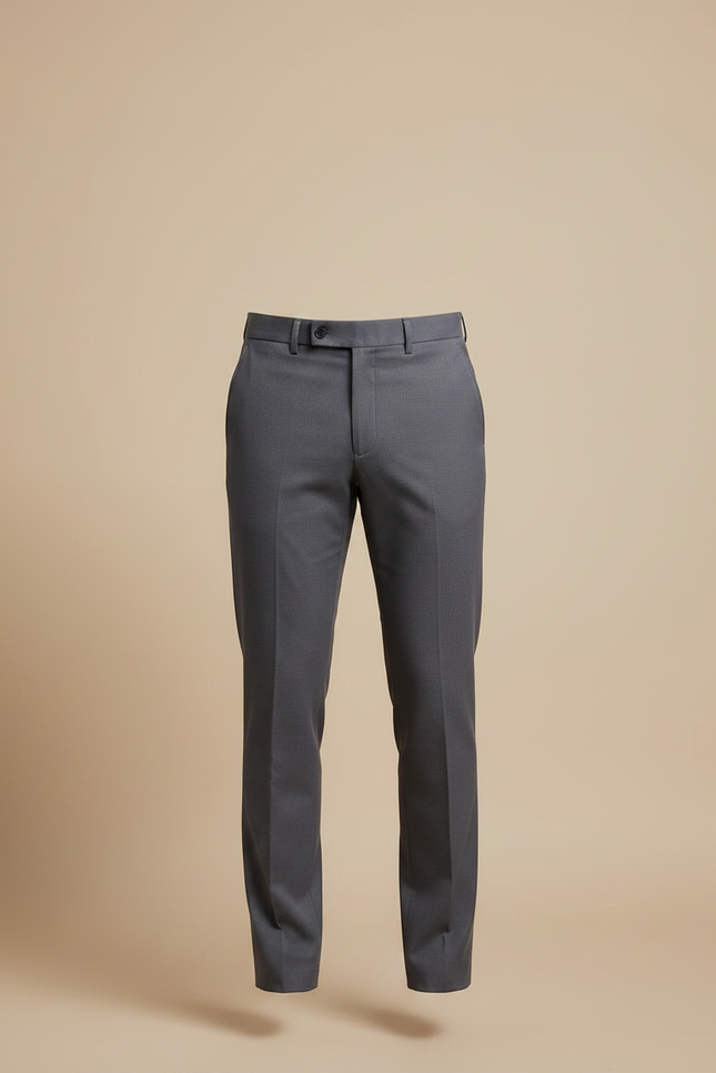 Pantalon Chino Gris Anthracite Homme Élégant Slim - Gabardine - vue 3