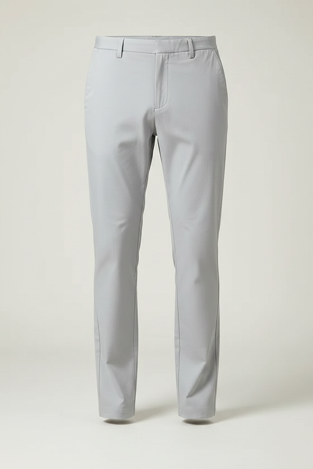 Pantalon Chino Gris Clair Droit Décontracté Homme - Polyester - vue 3