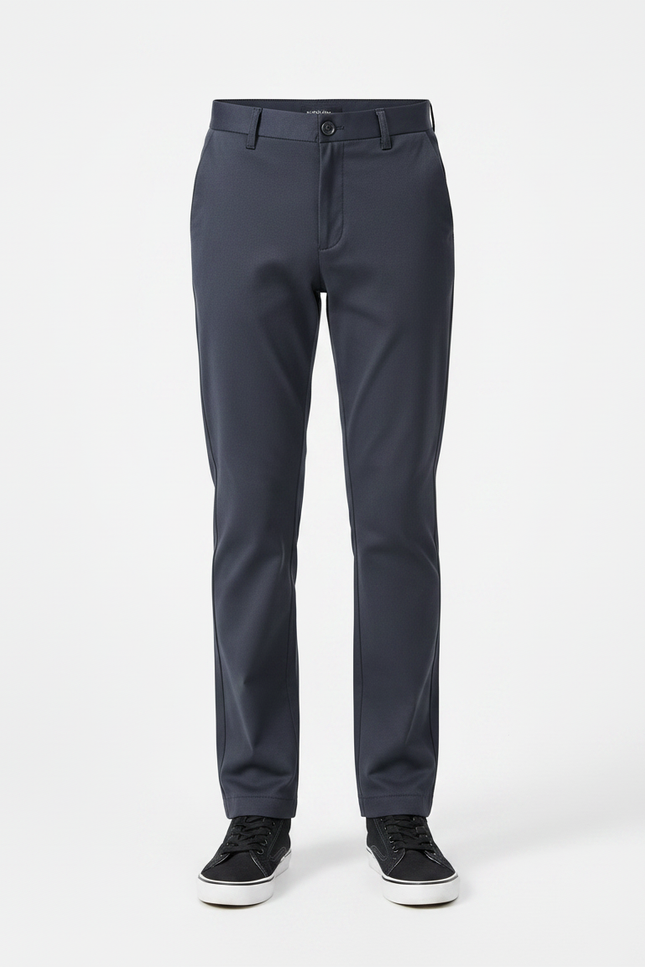 Pantalon Chino Bleu Marine Coton Slim Garçon - Polyester - vue 3