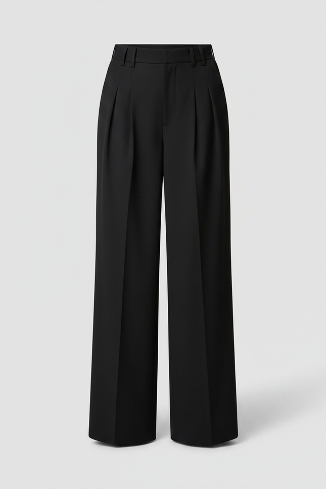 Pantalon Chino Femme Noir Coupe Ample Stretch - Gabardine - vue 3