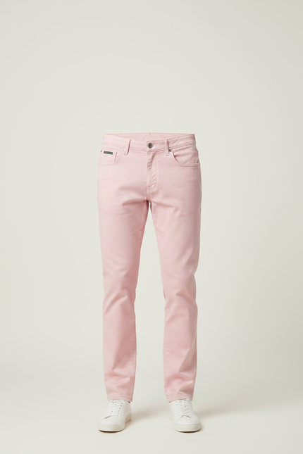 Pantalon Jean Chino - Rose Gabardine - vue 3