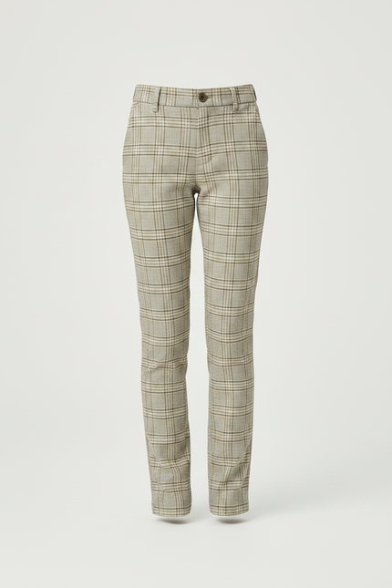 Pantalon Chino Carreaux Beige Droit Classique Enfant - Tweed - vue 3