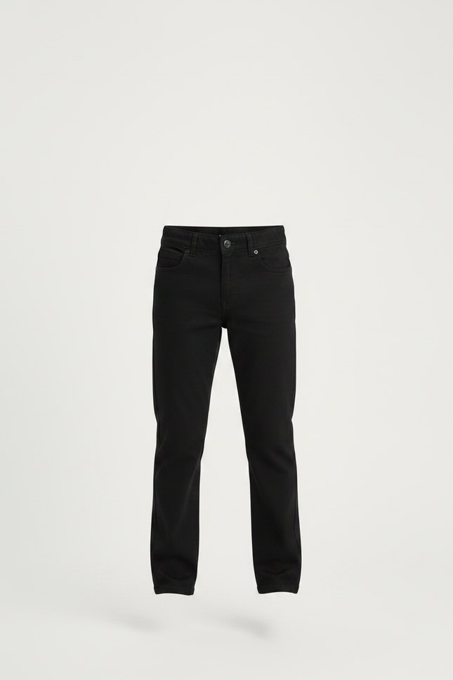 Pantalon Chino Noir Coton Droit Décontracté Enfant - vue 3