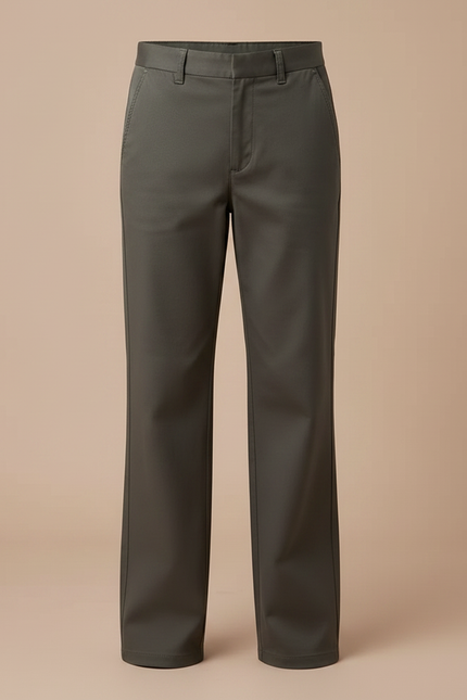 Pantalon Chino Kaki Coupe Droite Fille Décontracté - Gabardine - vue 3