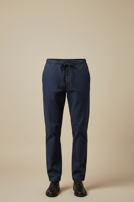 Pantalon Chino Marine Coton Élastique Décontracté Homme - vue 3