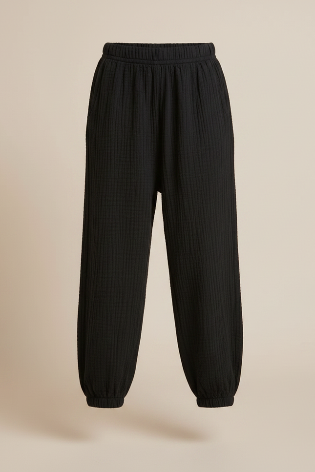 Pantalon Chino Noir Coton Ample Resserré Enfants - vue 3