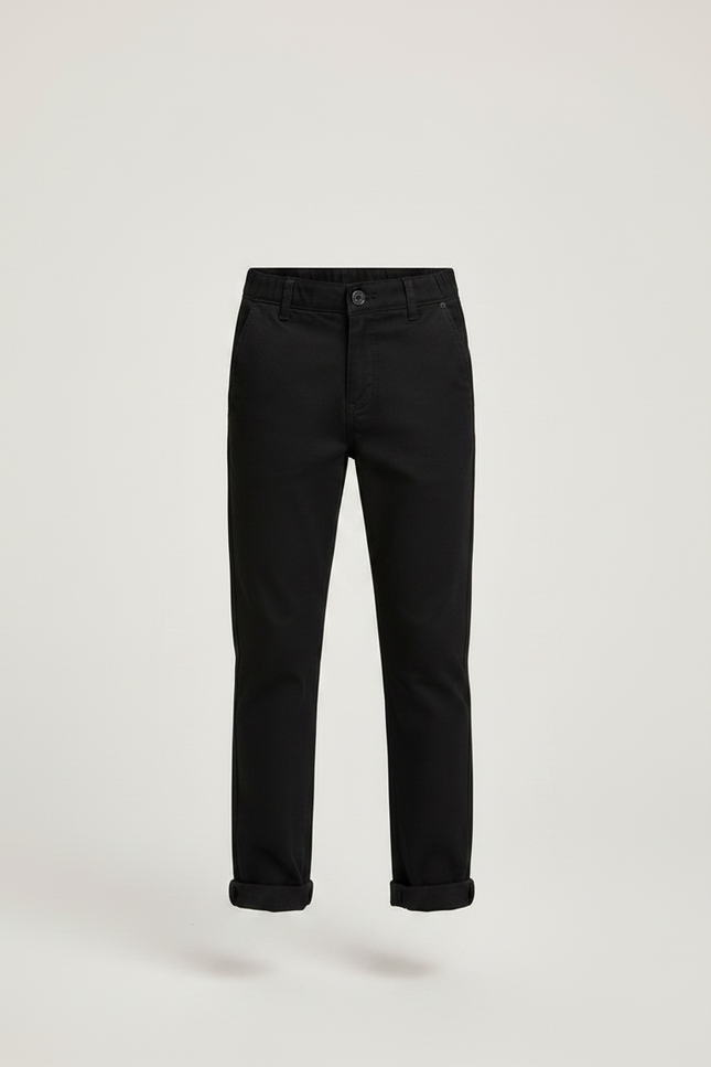 Pantalon Chino Noir Coton Slim Enfant - vue 3