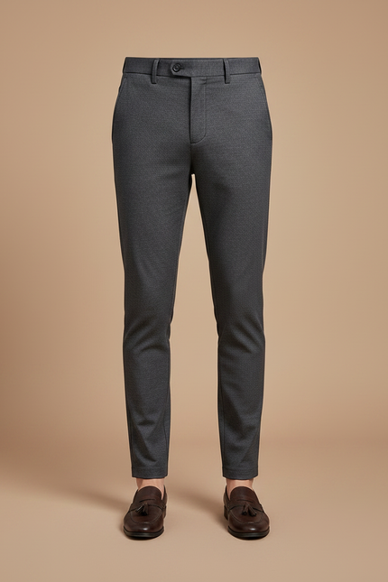 Pantalon Chino Gris Slim Élégant Business Homme - Laine - vue 3