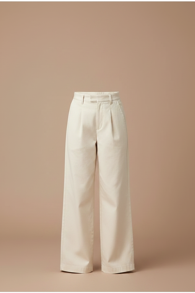 Pantalon Chino Beige Ample Droit Enfant Décontracté - Gabardine - vue 3