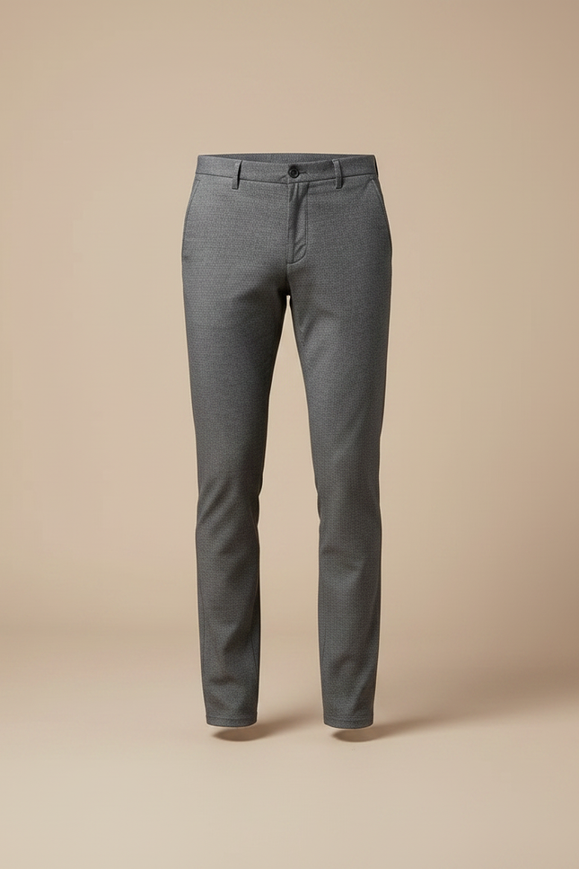 Pantalon Chino Gris Slim Coton Stretch Homme - vue 3