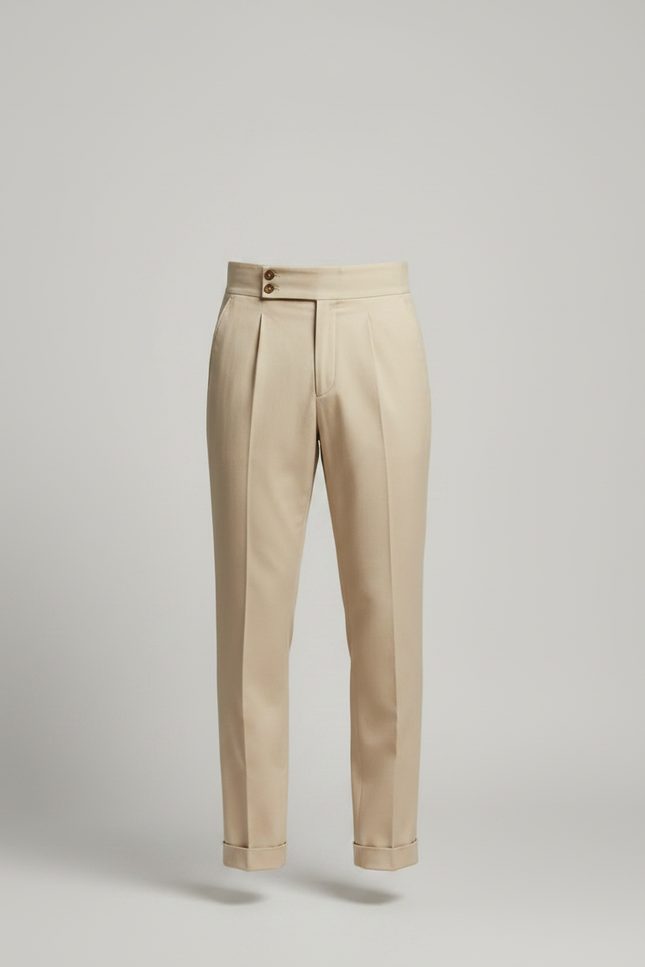 Pantalon Chino Sur Mesure - Beige Gabardine - vue 3
