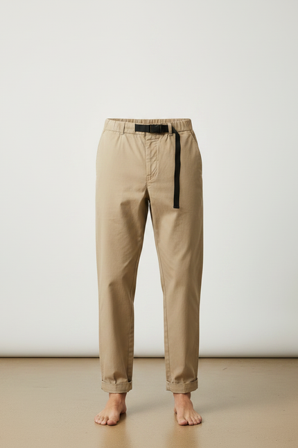 Pantalon Chino Beige Ample Décontracté Homme - Gabardine - vue 3