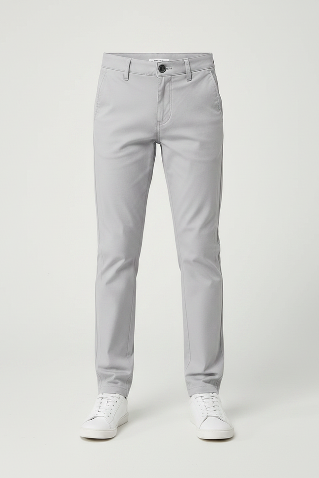 Pantalon Chino Gris Coton Stretch Enfant - vue 3