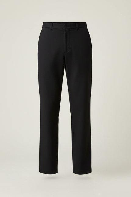 Pantalon Chino Noir Droit Simple Homme - Gabardine - vue 3