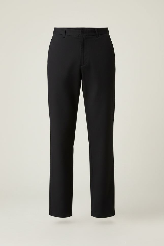 Pantalon Chino Noir Droit Simple Homme - Gabardine - vue 3