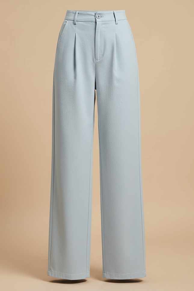 Pantalon Chino Bleu Ciel Fluide Ample Élégant - Gabardine - vue 3