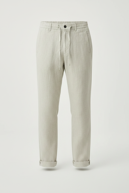 Pantalon Chino Lin Beige Droit Décontracté Homme - vue 3