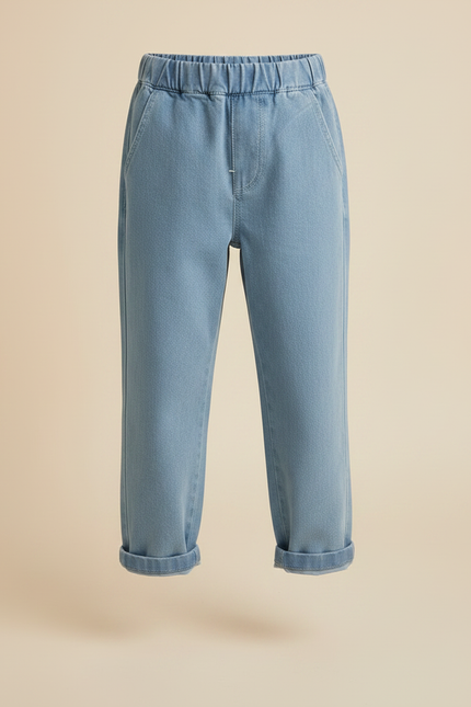 Pantalon Chino Bleu Ciel Coton Ample Enfant Décontracté - Jean - vue 3