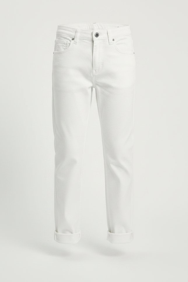 Pantalon Chino Blanc Coton Droit Garçon Élégant - vue 3