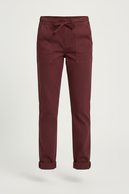 Pantalon Chino Bordeaux Coton Décontracté Enfant - vue 3