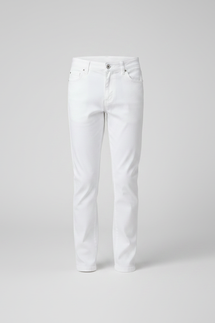Pantalon Chino Blanc Coton Slim Enfant Décontracté - vue 3
