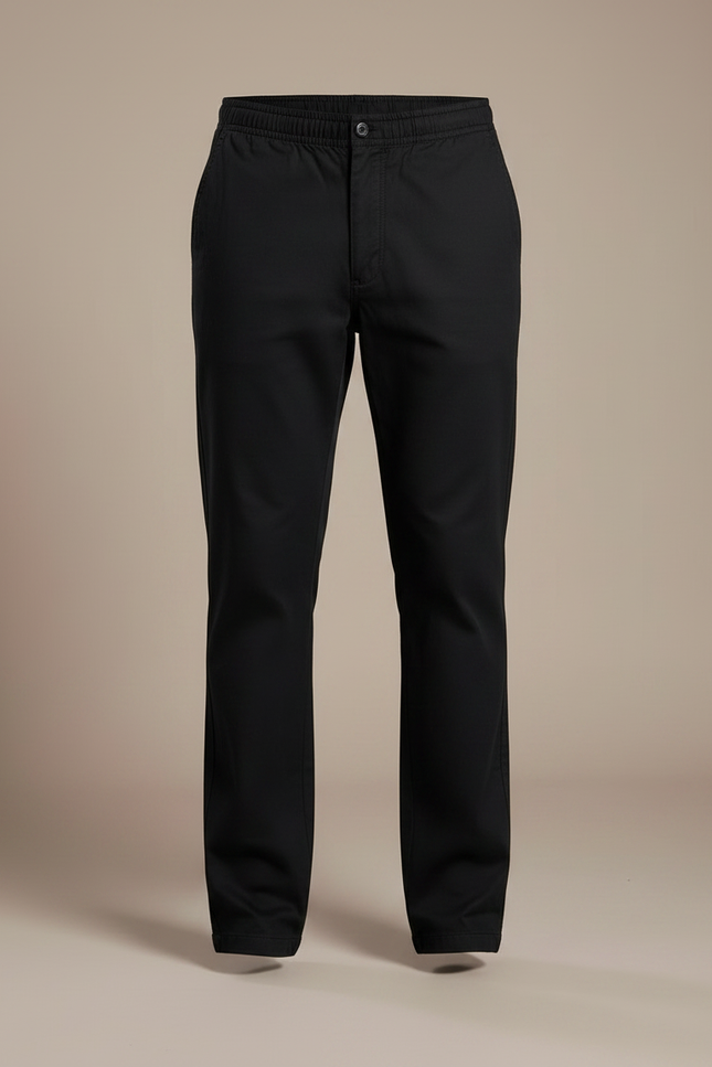 Pantalon Chino Noir Coton Décontracté Homme - vue 3