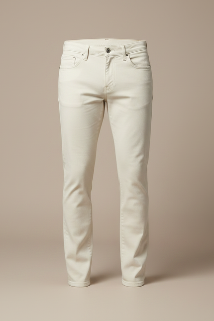 Pantalon Chino Beige Slim Coton Décontracté Homme - vue 3