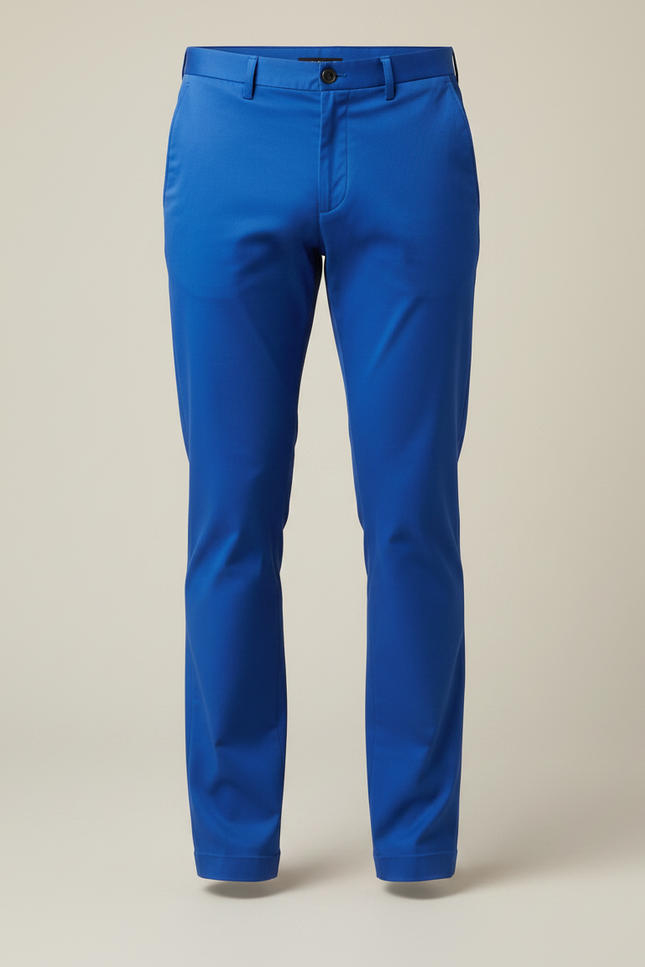 Pantalon Chino Bleu Roi - Gabardine - vue 3