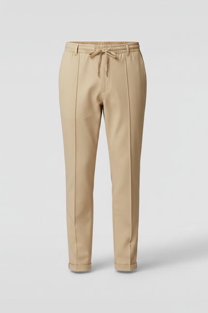 Pantalon Chino Beige Droit Décontracté Cordon - Gabardine - vue 3