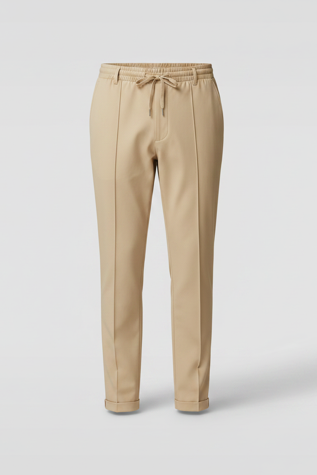 Pantalon Chino Beige Droit Décontracté Cordon - Gabardine - vue 3