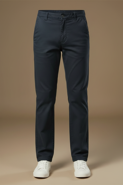 Pantalon Chino Garçon Bleu Marine Droit - Gabardine - vue 3
